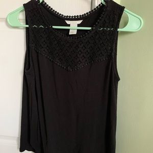 black top with lace